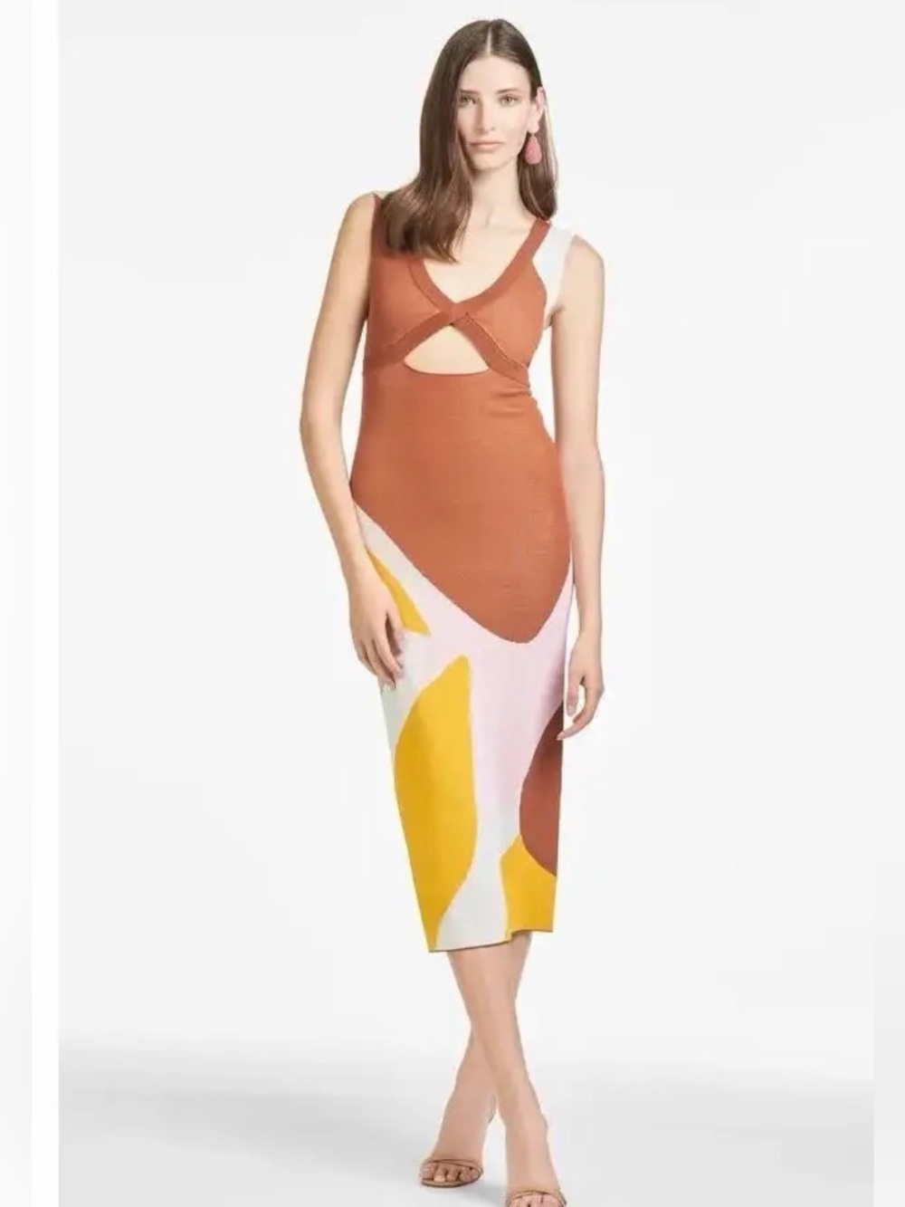 NWT SACHIN + BABI "Malaina" Knit Sleeveless Bodycon Midi Dress Size Small